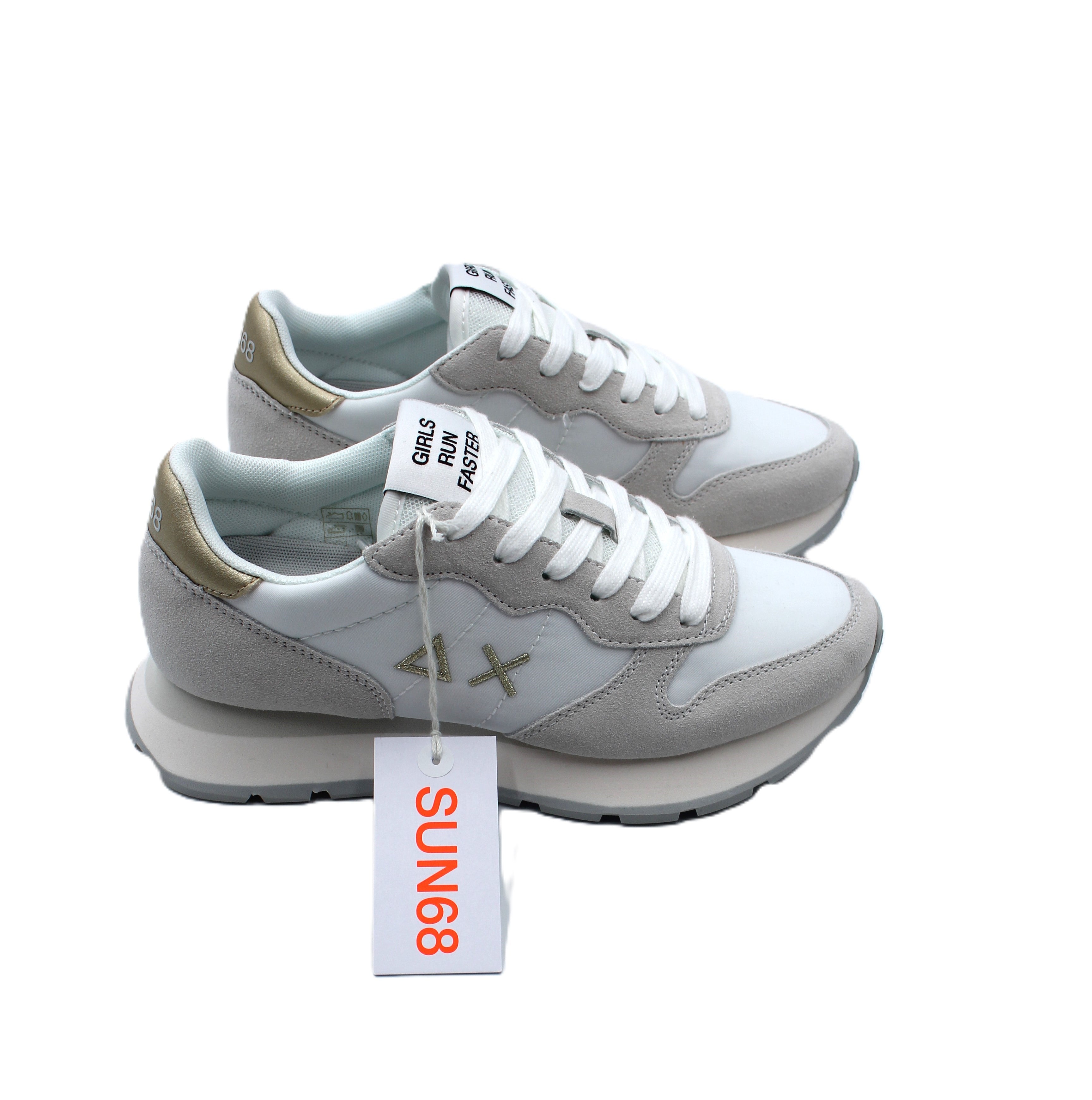 SUN68 SNEAKERS DONNA - ALLY GOLD SILVER BIANCO Z35202