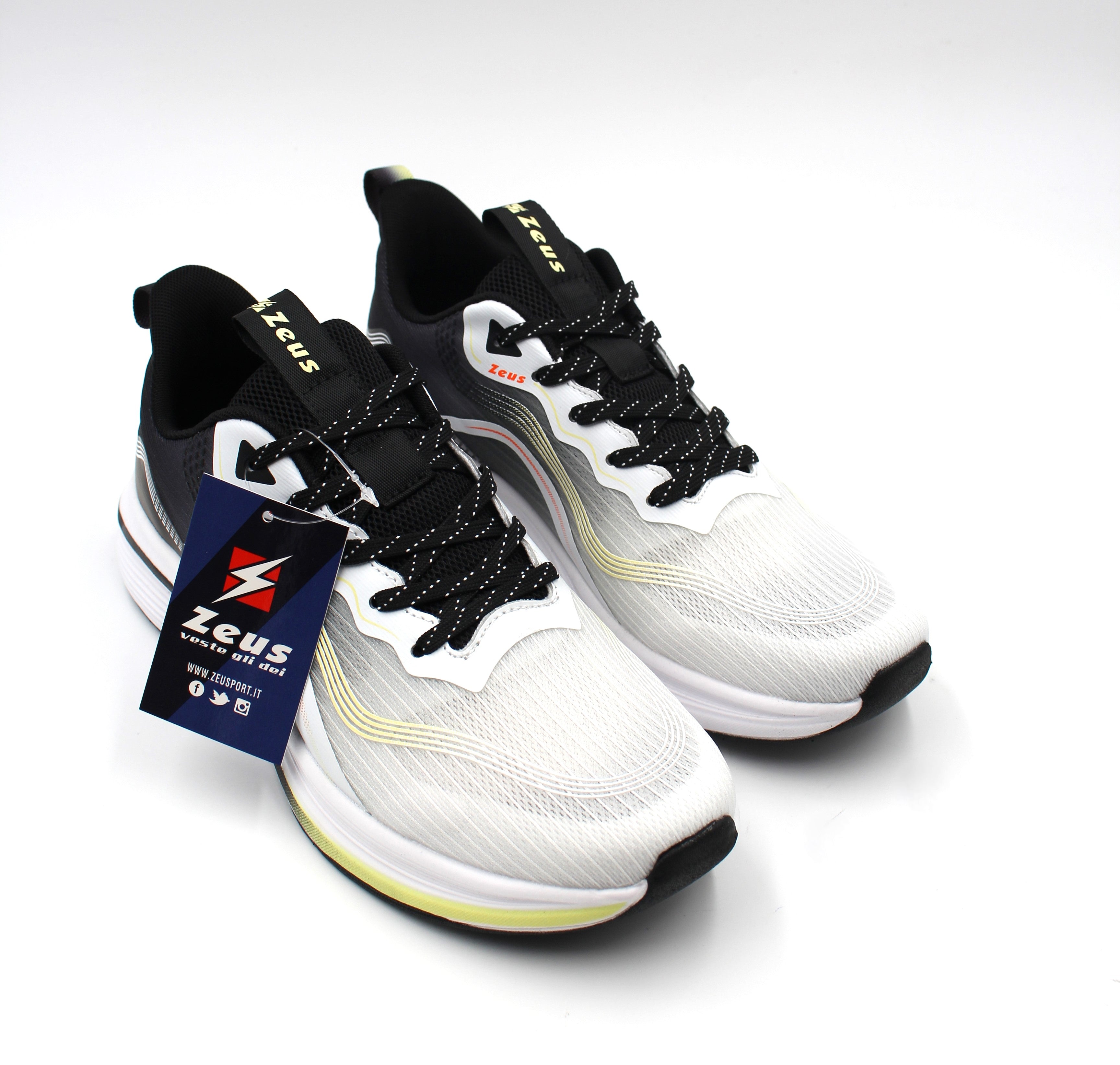 ZEUS SCARPE UOMO RUNNING - STP24-104 white black