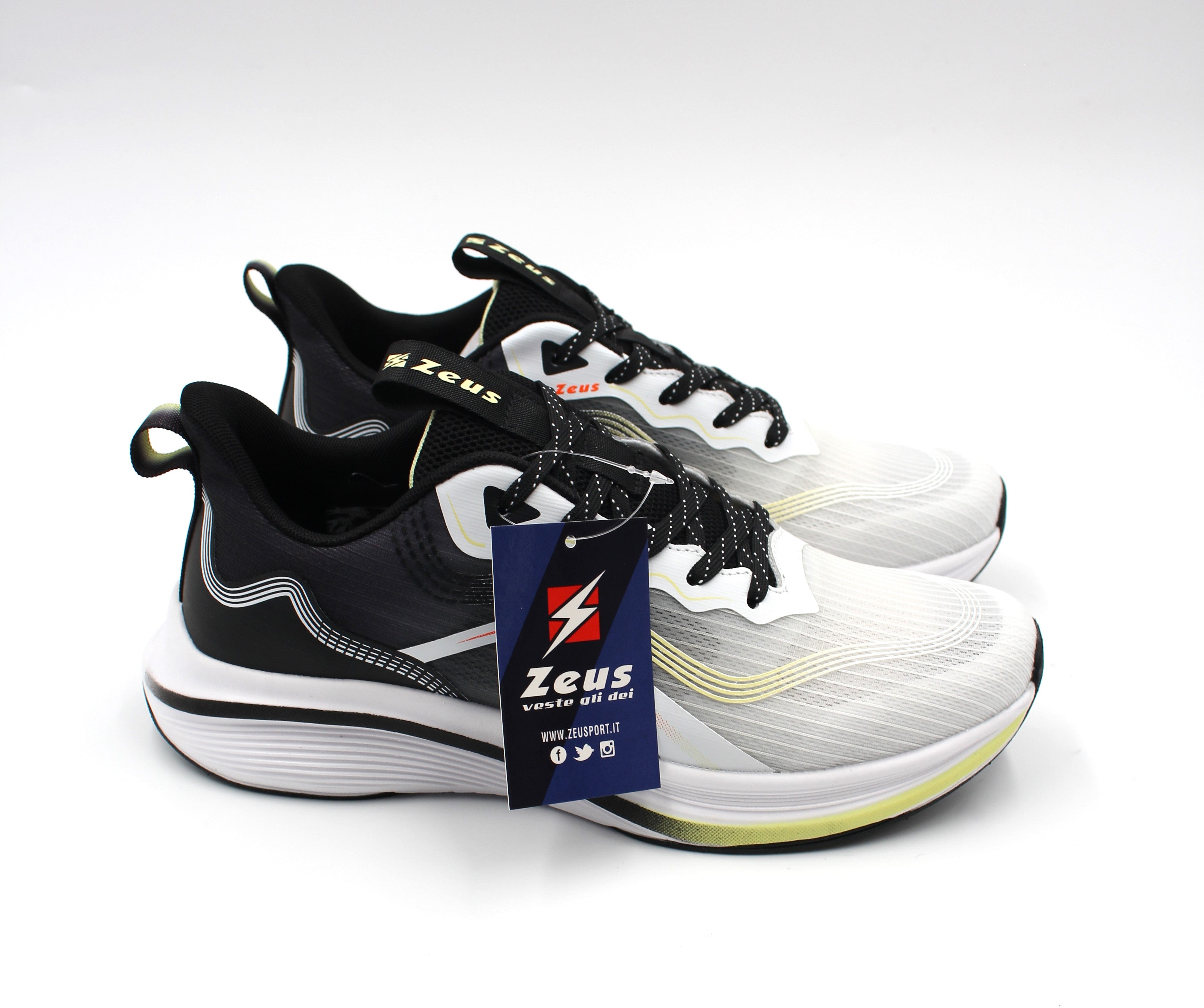 ZEUS SCARPE UOMO RUNNING - STP24-104 white black