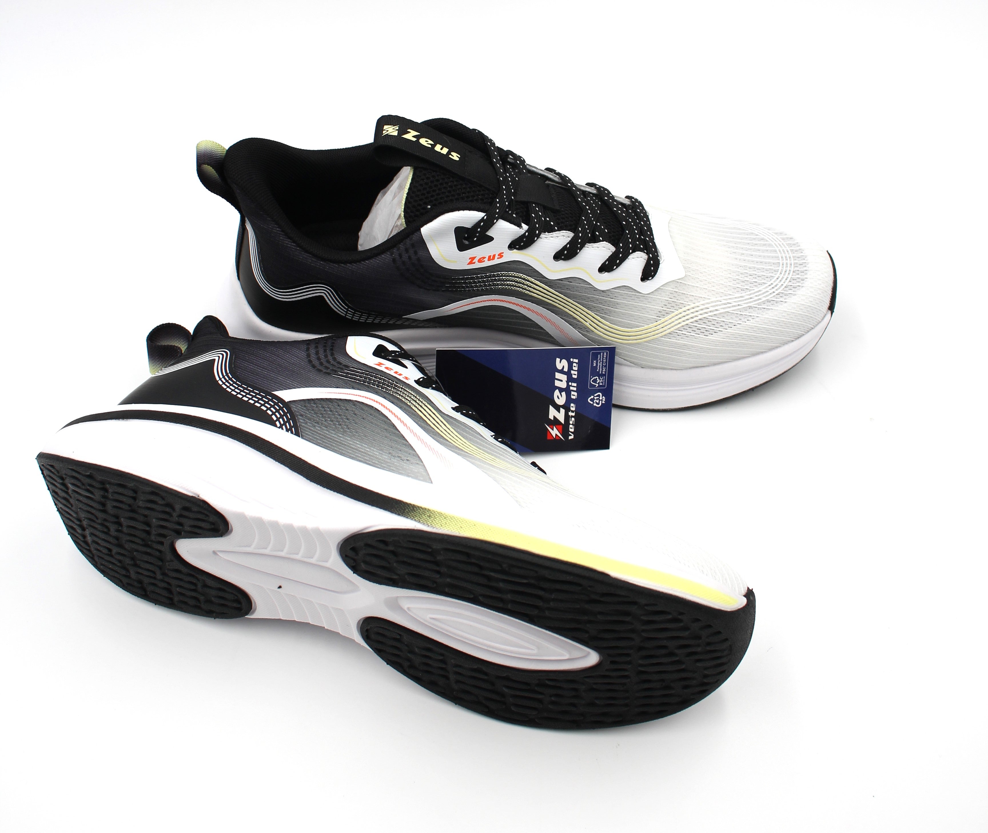 ZEUS SCARPE UOMO RUNNING - STP24-104 white black
