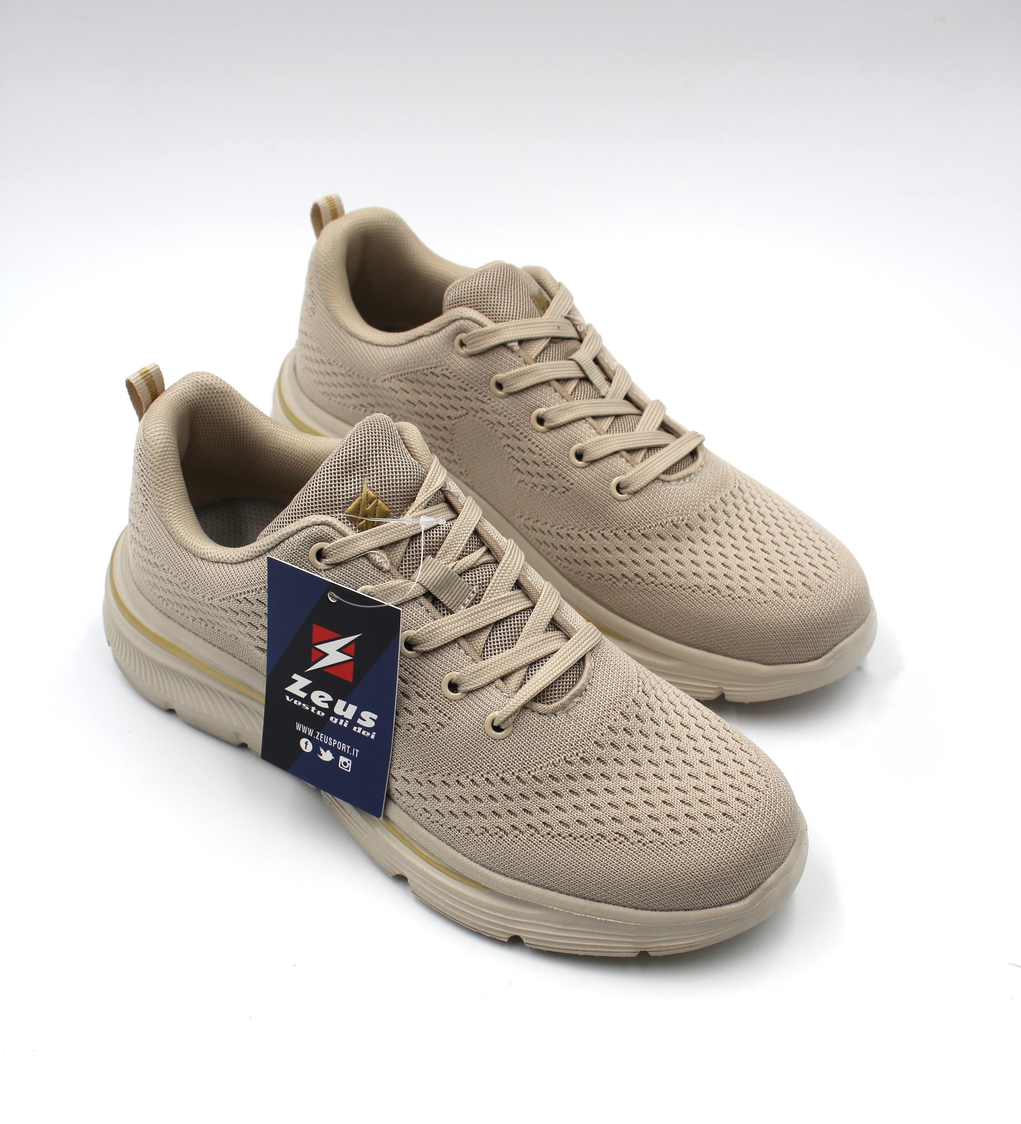 ZEUS SNEAKERS DONNA - stp23-369 beige gold